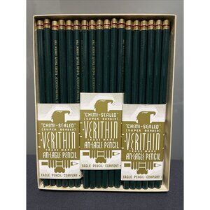 Vintage 36 Eagle Verithin 739 Green Colored Pencils Boxed Unsharpened NIOB